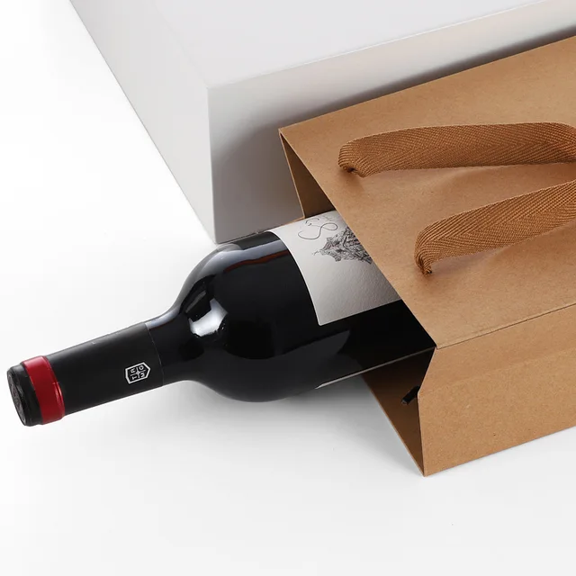 La vente en gros vin ordinaire portable sacs en papier pour bouteille de vin  rouge de l'emballage - Chine Sac de papier, sacs à main