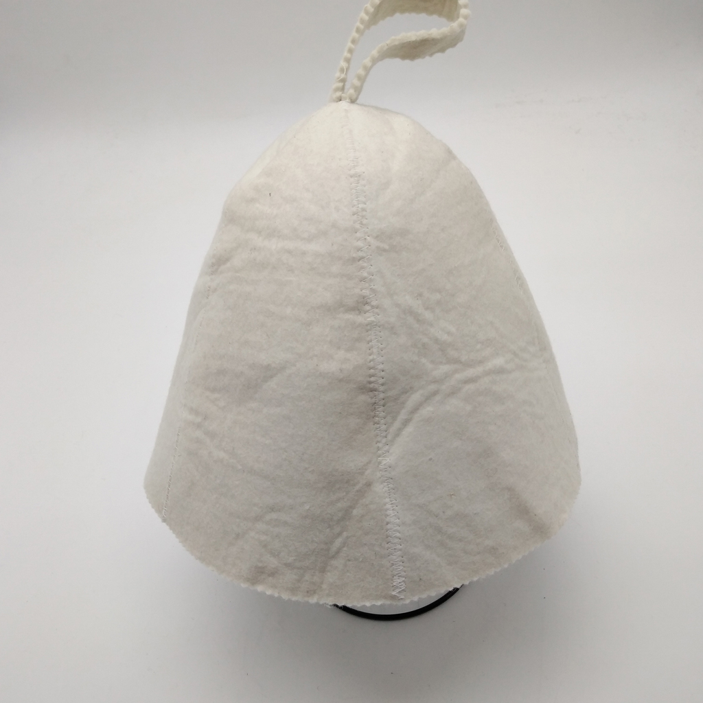 100% Wool Felt Sauna Hat Russian Banya Cap Embroidered Head Protection