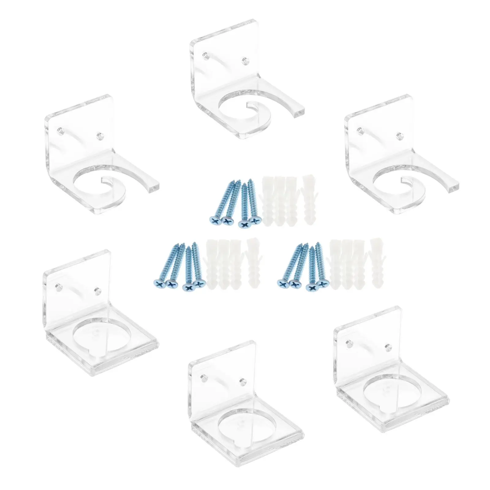 Clear Fishing Rod Holder 3-Rod Pole Rack Vertical Storage Stand