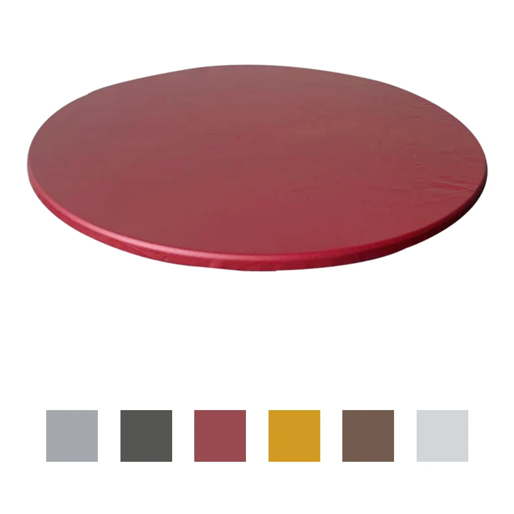 100cm Elastic Round Fitted Table Cloth Waterproof Table Cover Tablecloth for Home Kitchen Restaurant