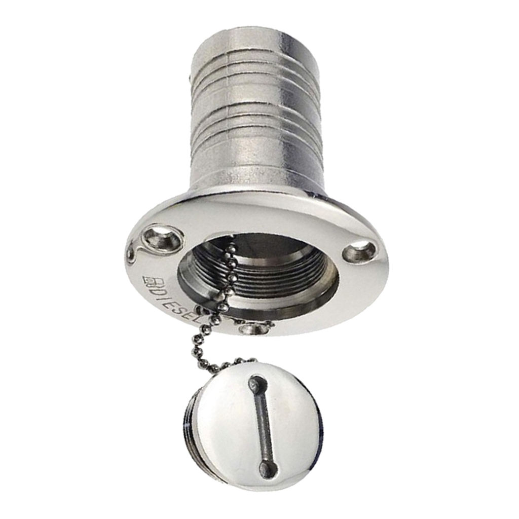 38mm Marine Boat  Tank Deck Fill Filler with Key 316 Stainless Steel