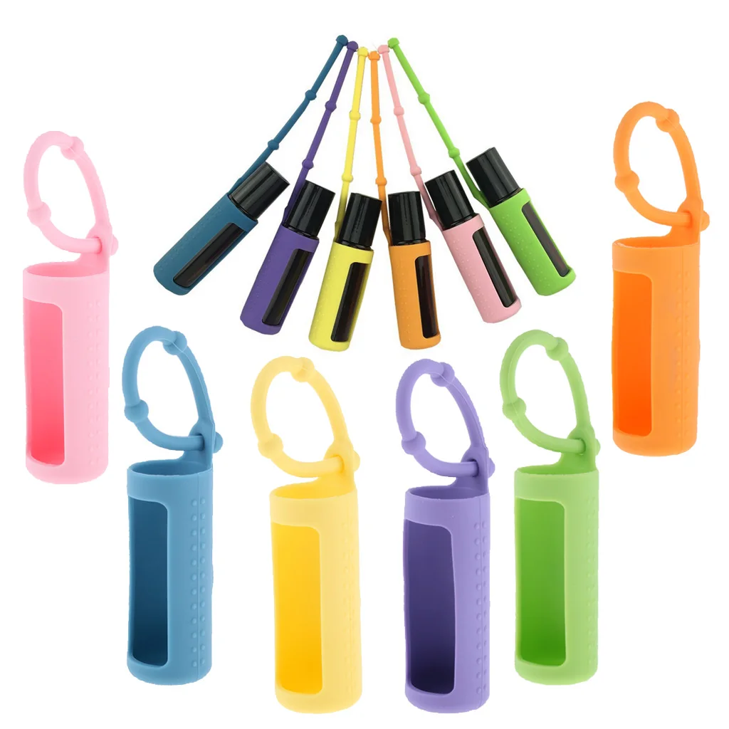 Silicone Roller Bottle Holder Sleeve Essential Oil Bottle Protective Cover