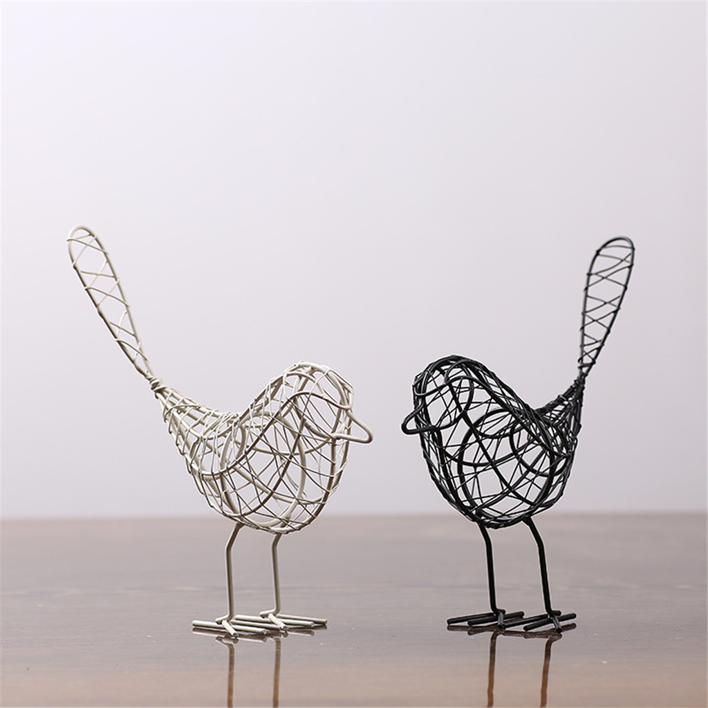 Modern Iron Bird Ornament Metal Craft Table Home Office Decor