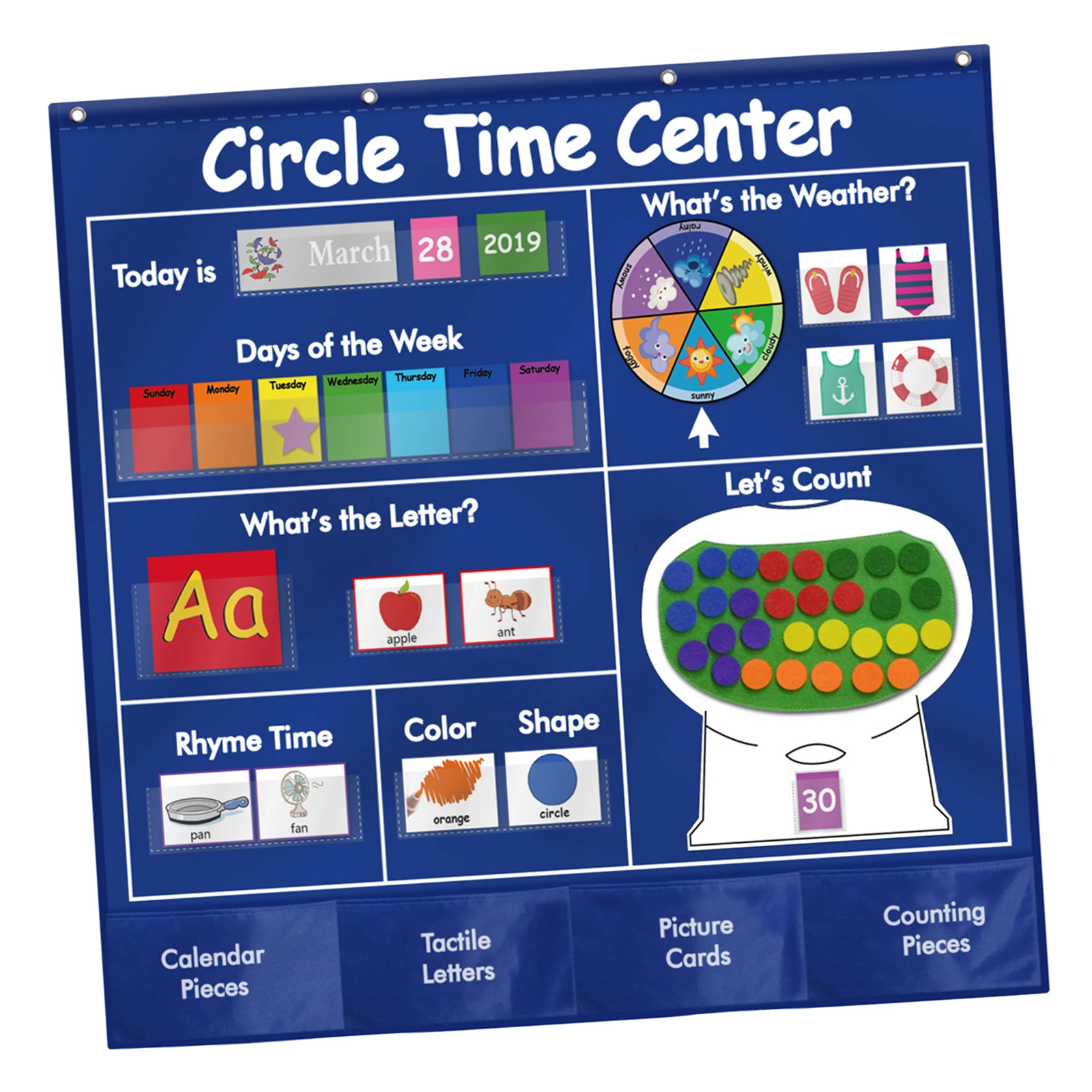 Circle Time Center Children, Toddler, Nursery, Early Learning, Kindergarten, Classroom Wall Chart Birthday Gifts