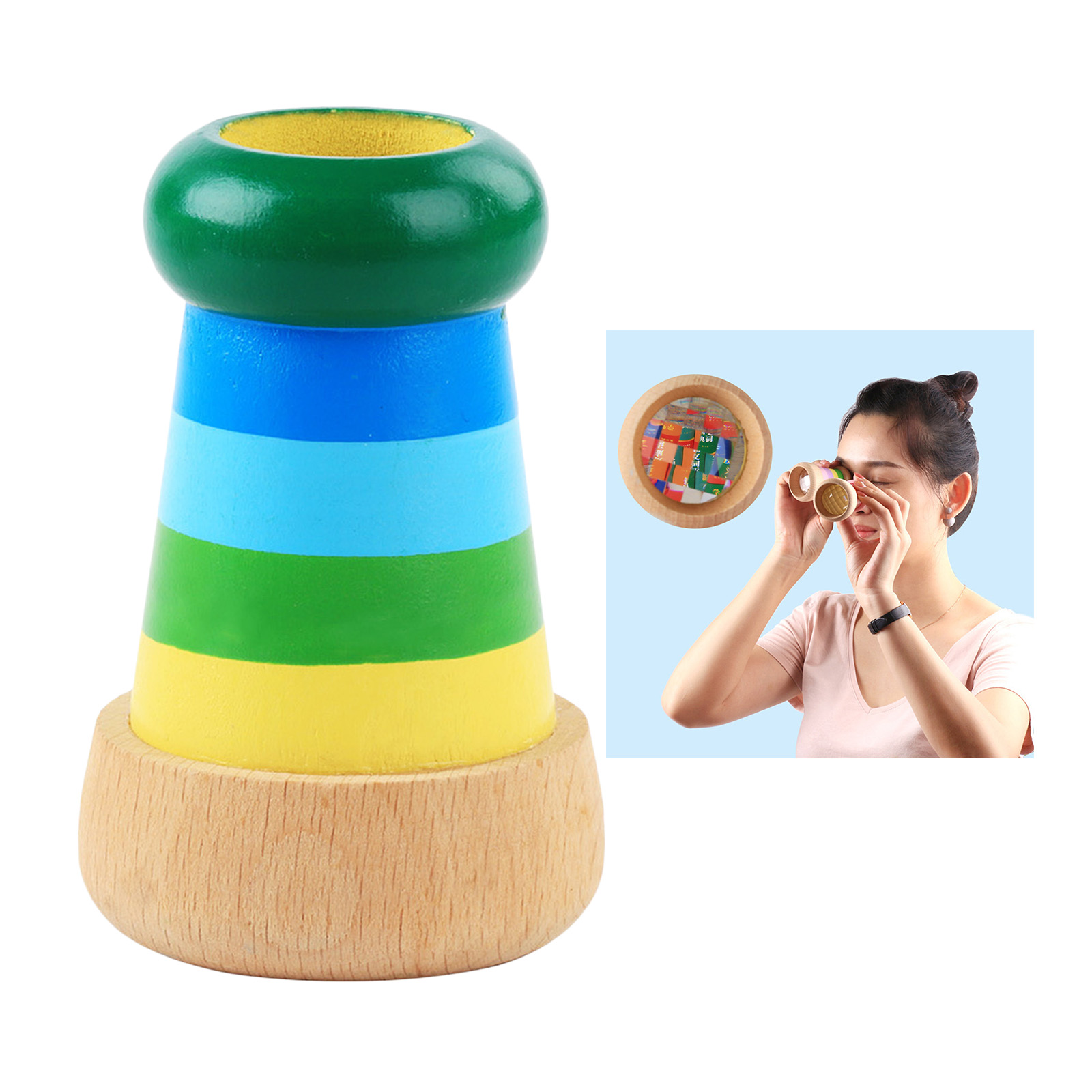 Kaleidoscope Toy Kids Kaleidoscope Wooden Kaleidoscope Toy Educational Handmade Toy for Kids Children Toddler