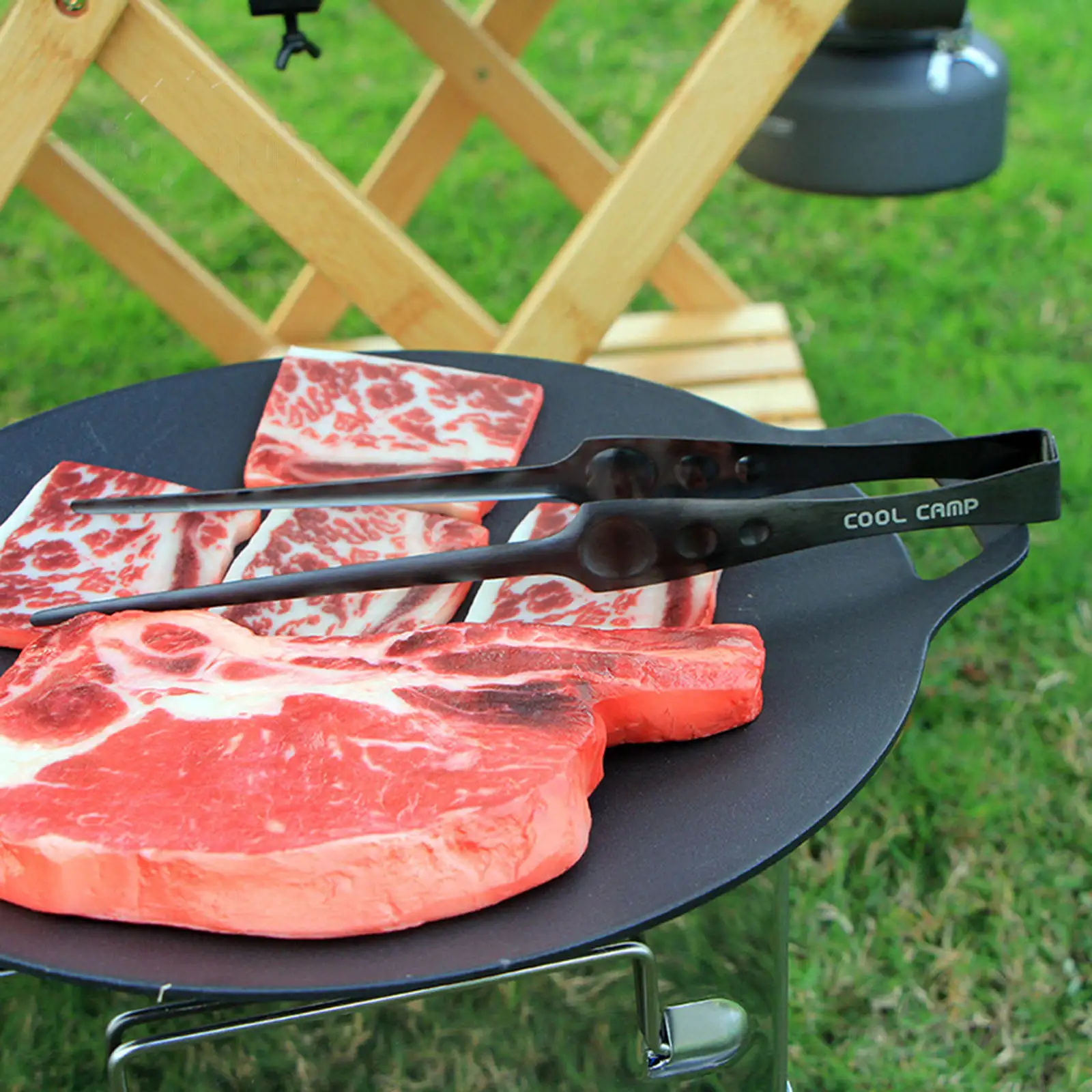 Tongs Tweezer Clip BBQ Reusable Ultralight Handy Non-Slip Utensil for Steak Serving Toast Kitchen Bacon Food Camping