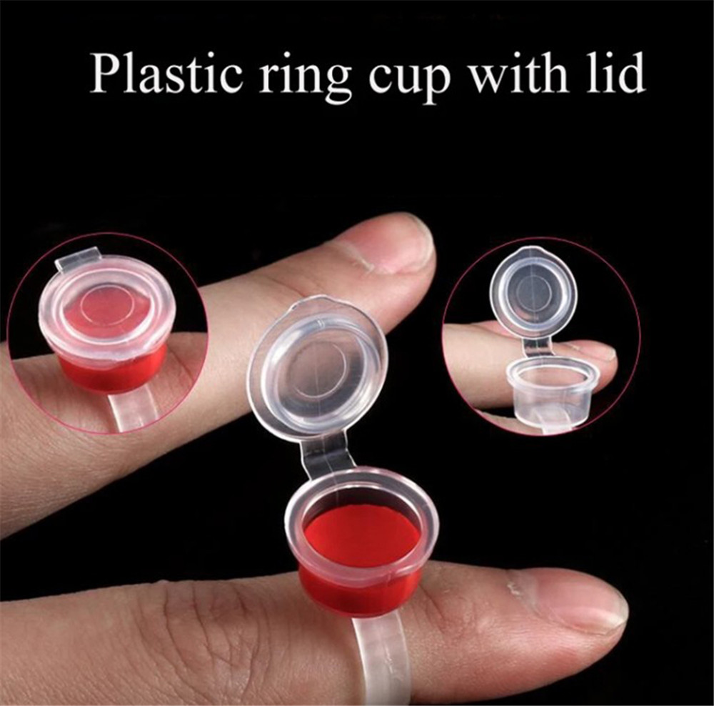 Best of Transparent Tattoo Ink Cup With Lid Disposable Tattoo Makeup Pigment Holder Container Base Tattoo Caps Reviews & Tips