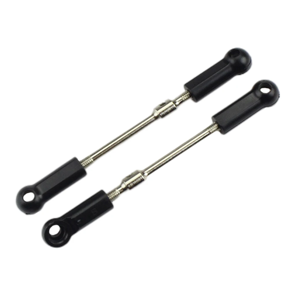 2Pcs Metal RC Car Steering Servo Linkages Pull Rod for Wltoys 104001 1:10 RC Car Buggy Truck Accs Upgrade Parts