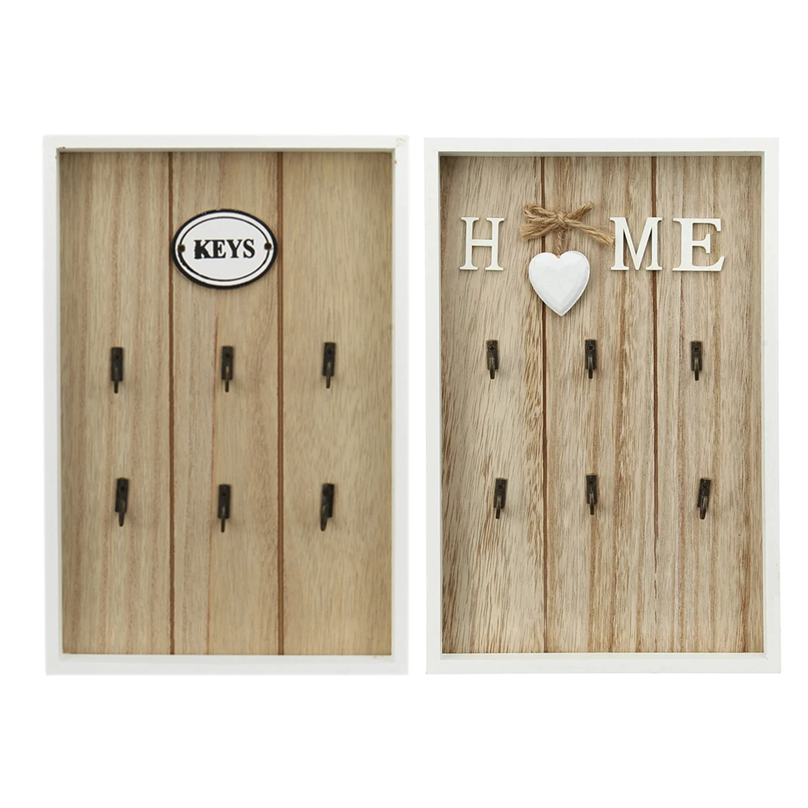 Wall Mounted Key Holder Wooden Key Organizer Hanger With 6 Hook Wall Decorative Holder Key Holder Wall Minimalist Wall Hook