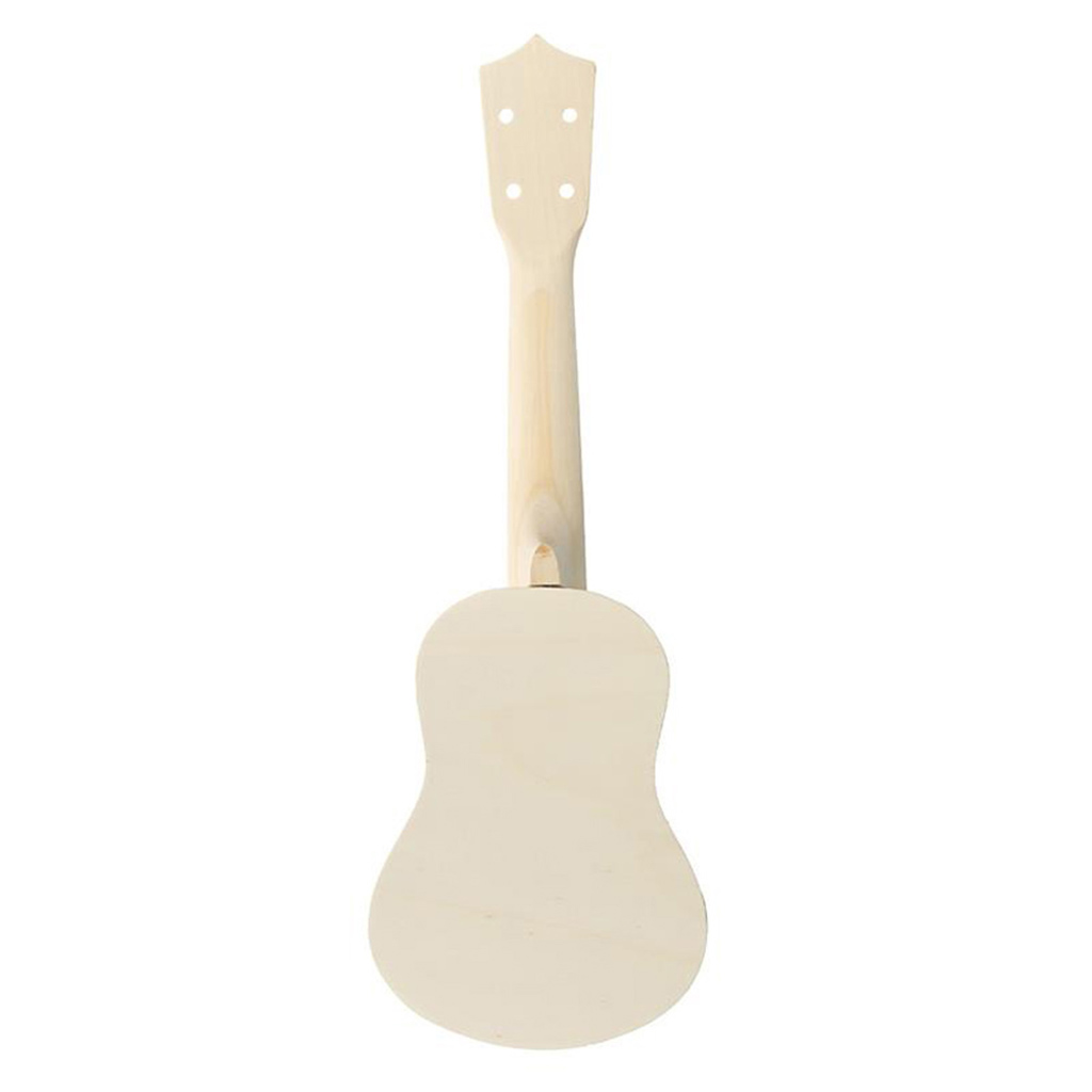 Basswood Soprano Ukulele Assembly Set 4 Strings Guitar Uke Handicraft Material for