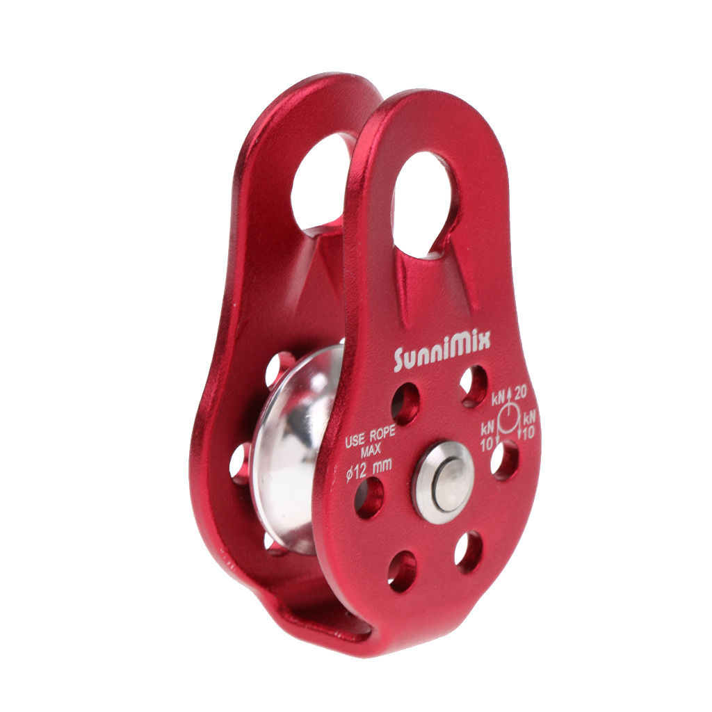 General Purpose Fixed Side Single Climbing Pulley for 8-12mm Rope Climbing for Mountaineering Exploring Rappelling Accessories