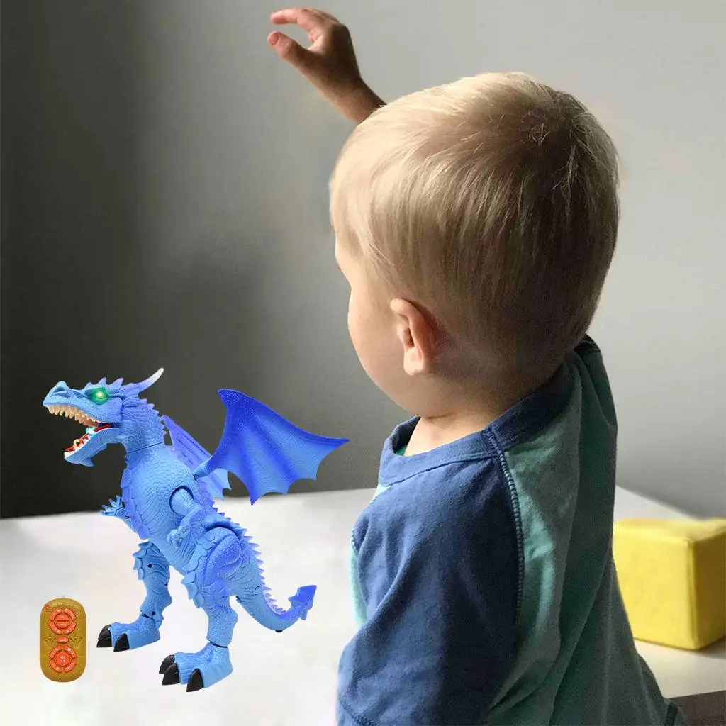 RC Dinosaur Toy Battery Powered Animals Toy with Wing Early Learning Toy Party Favors with Sound Electric for Toddlers Adults