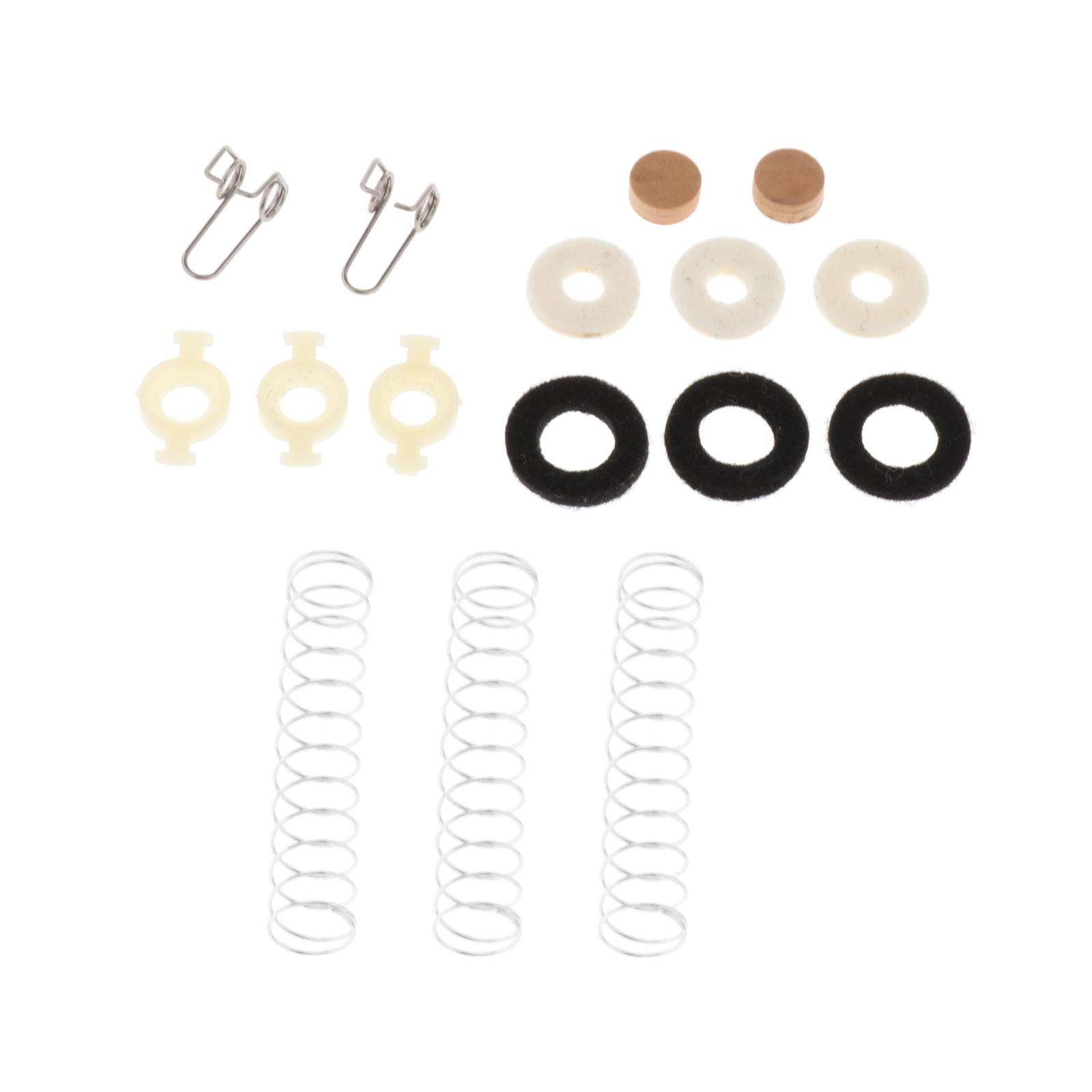 16pcs Trumpet Valve Repair Kit w/ Spring Rest Felt Pad for Trumpet Cornet Musical Instrument Maintenance Parts