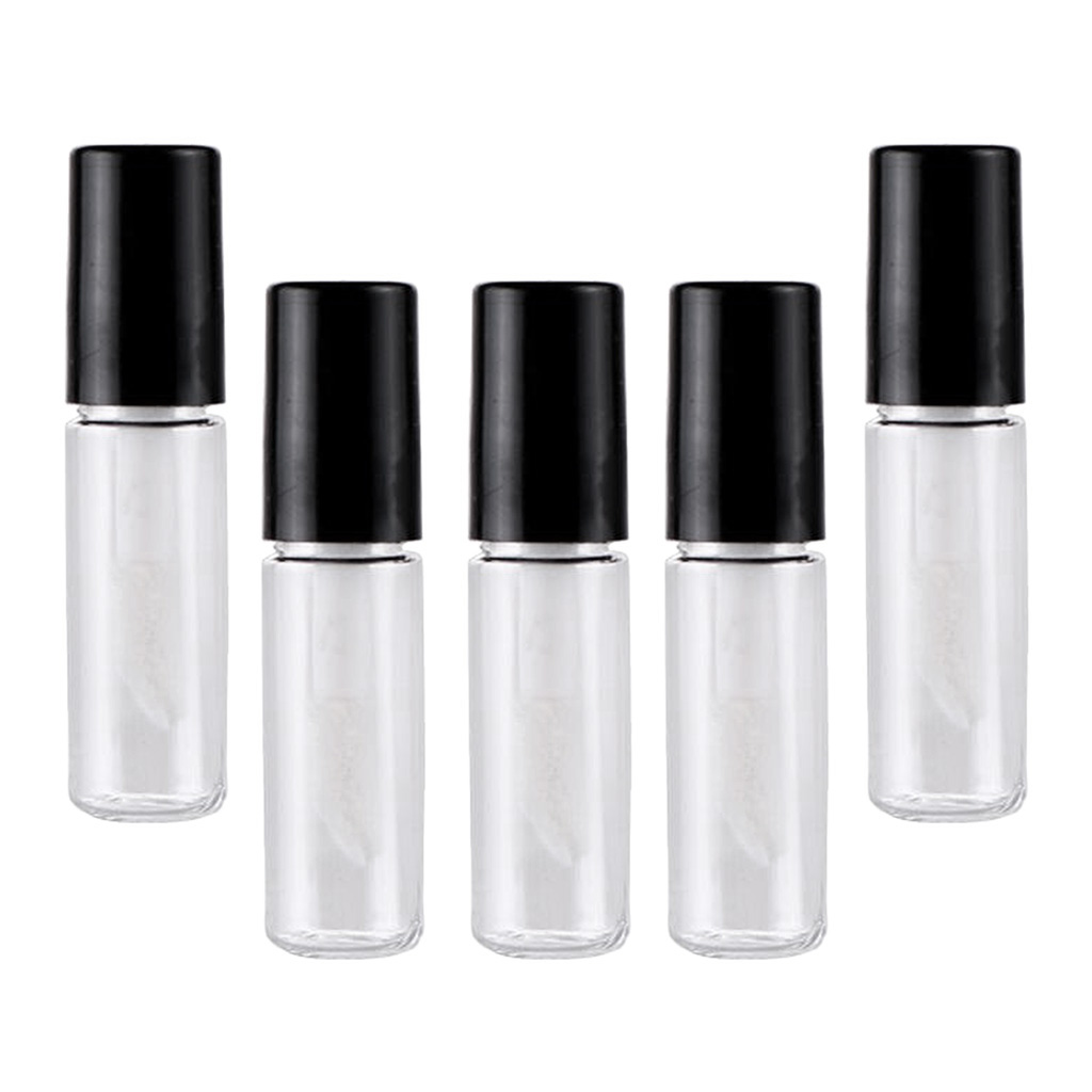 5PCS 2mL Empty Clear Lip Gloss Containers, Tubes Simple and Generous, can Hold a