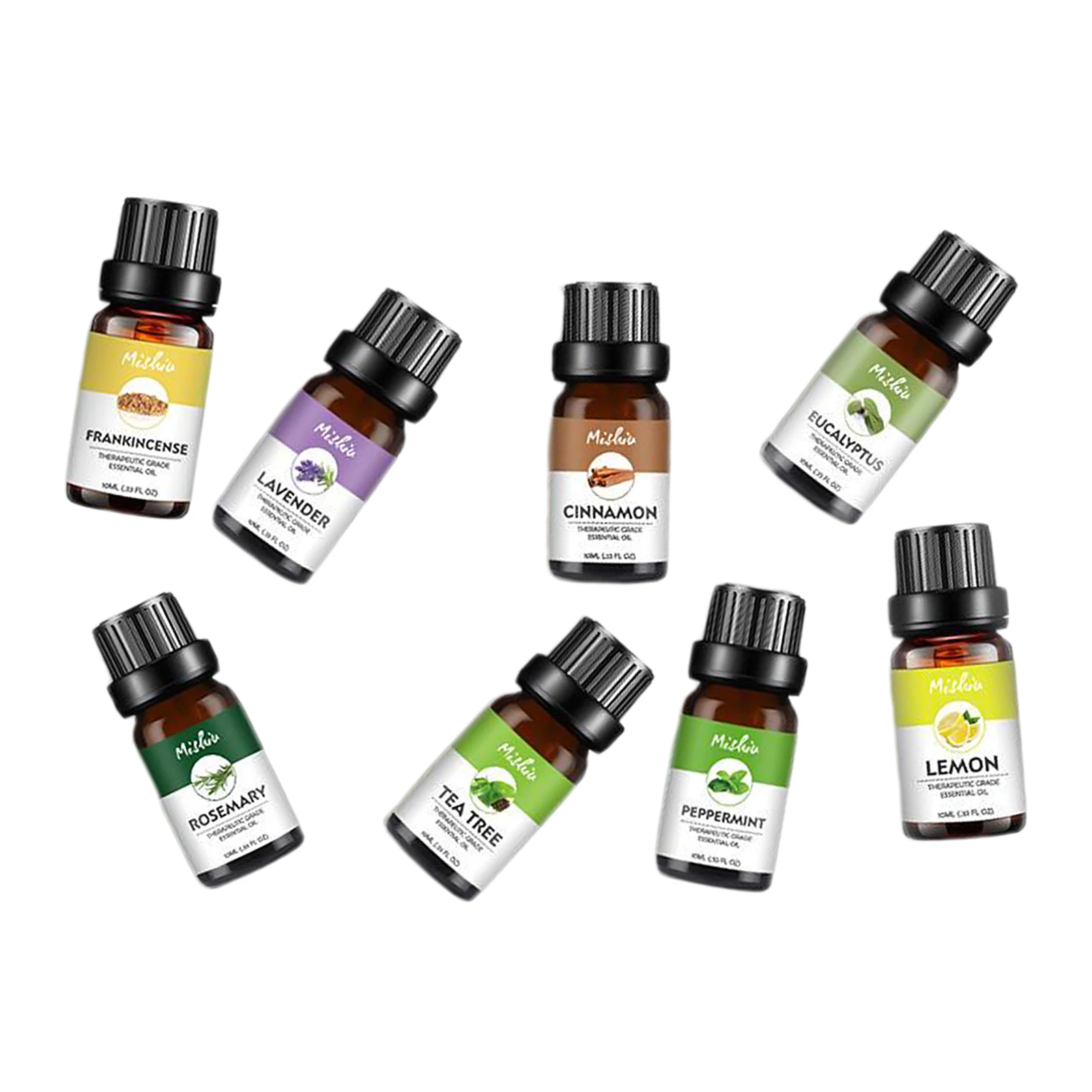 8pcs Natural Essential Oils for Humidifier Massage Aromatherapy Hair Care