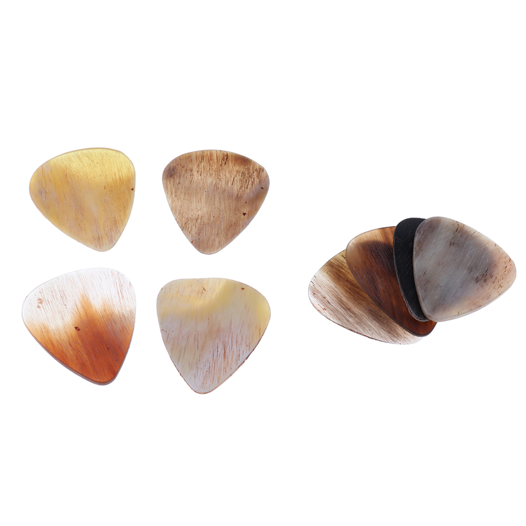 8pcs/set Handmade Horn Picks Plectrums for Acoustic Folk Guitar Parts