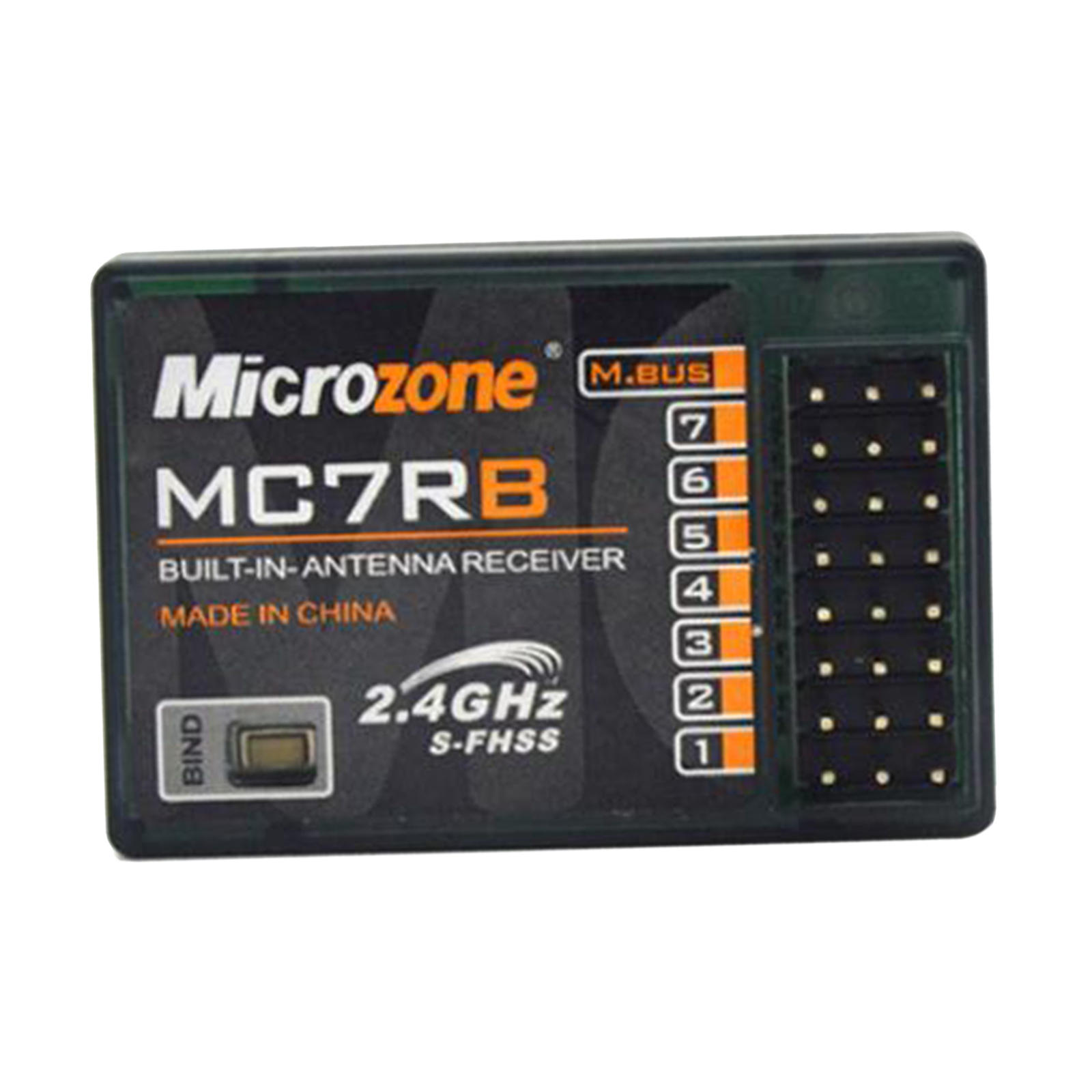 7Channel MC7RB Receiver,2.4G S-FHSS System M-Bus DC4.8-6V for Microzone System Transmitter,RC Airplane Boat Drone Quadcopter