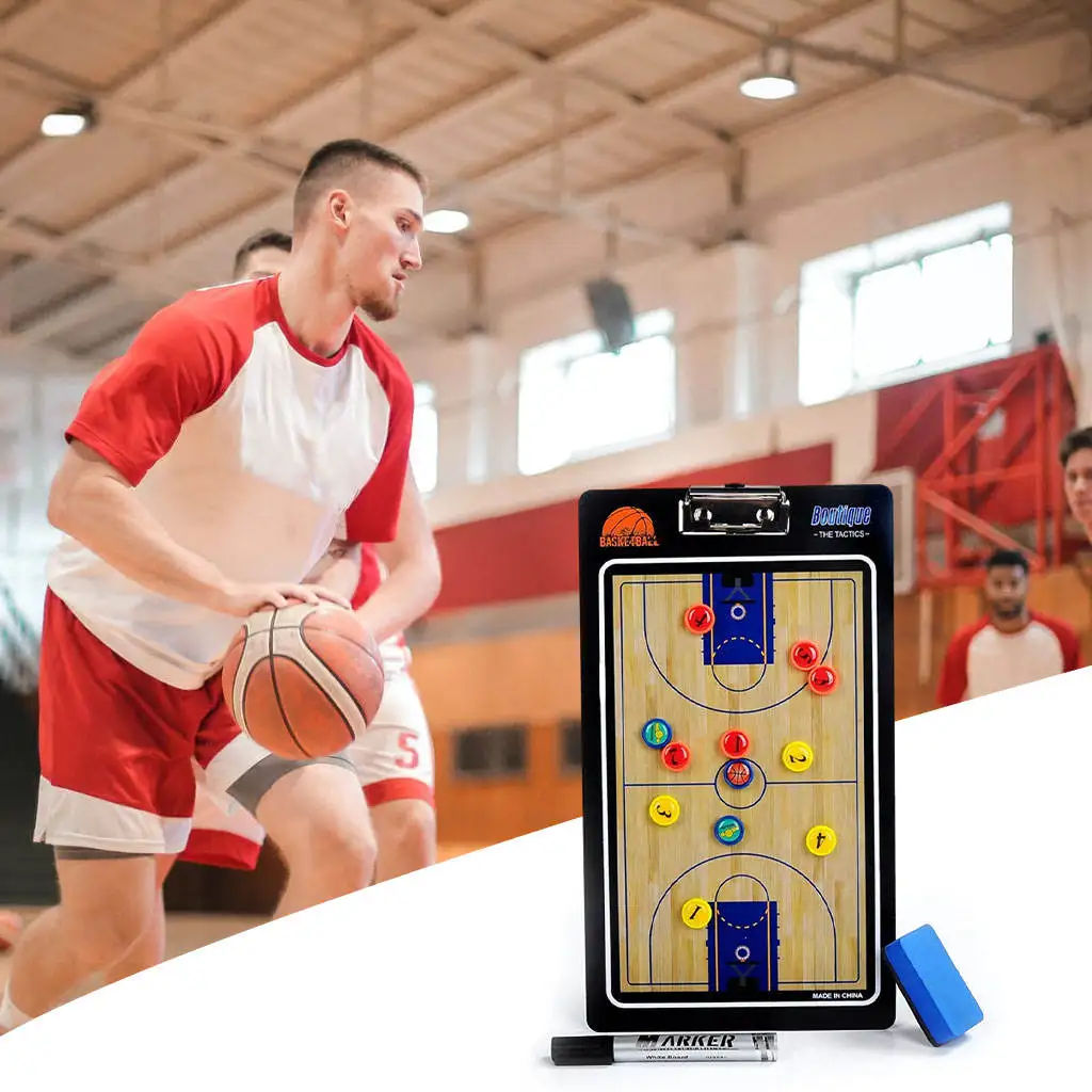 Basketball Coaches Boards - 2 Sided Premium Dry Erase Clipboards Magnetic Board Kit with Dry Erase, Marker Pen