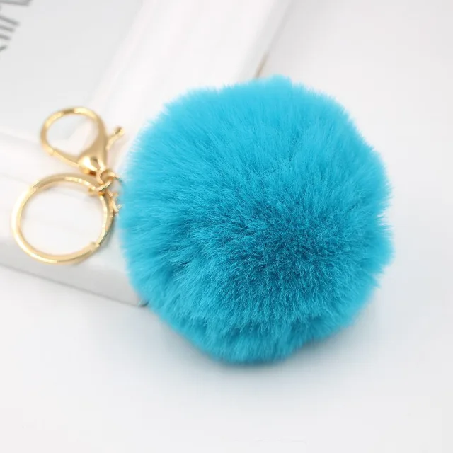 Rabbit Fur PomPom Key Chain Bag Charm Fluffy Puff Ball Phone Car Penda —  AllTopBargains