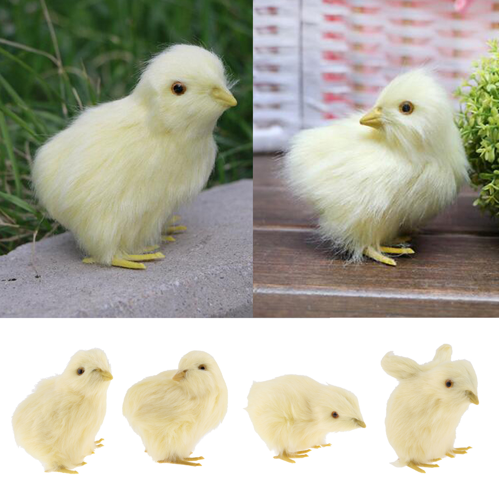4 Sizes Artificial Simulation Plush Stuffed Chicken Model Figurine Kids Science Nature Toys Home Garden Decoration