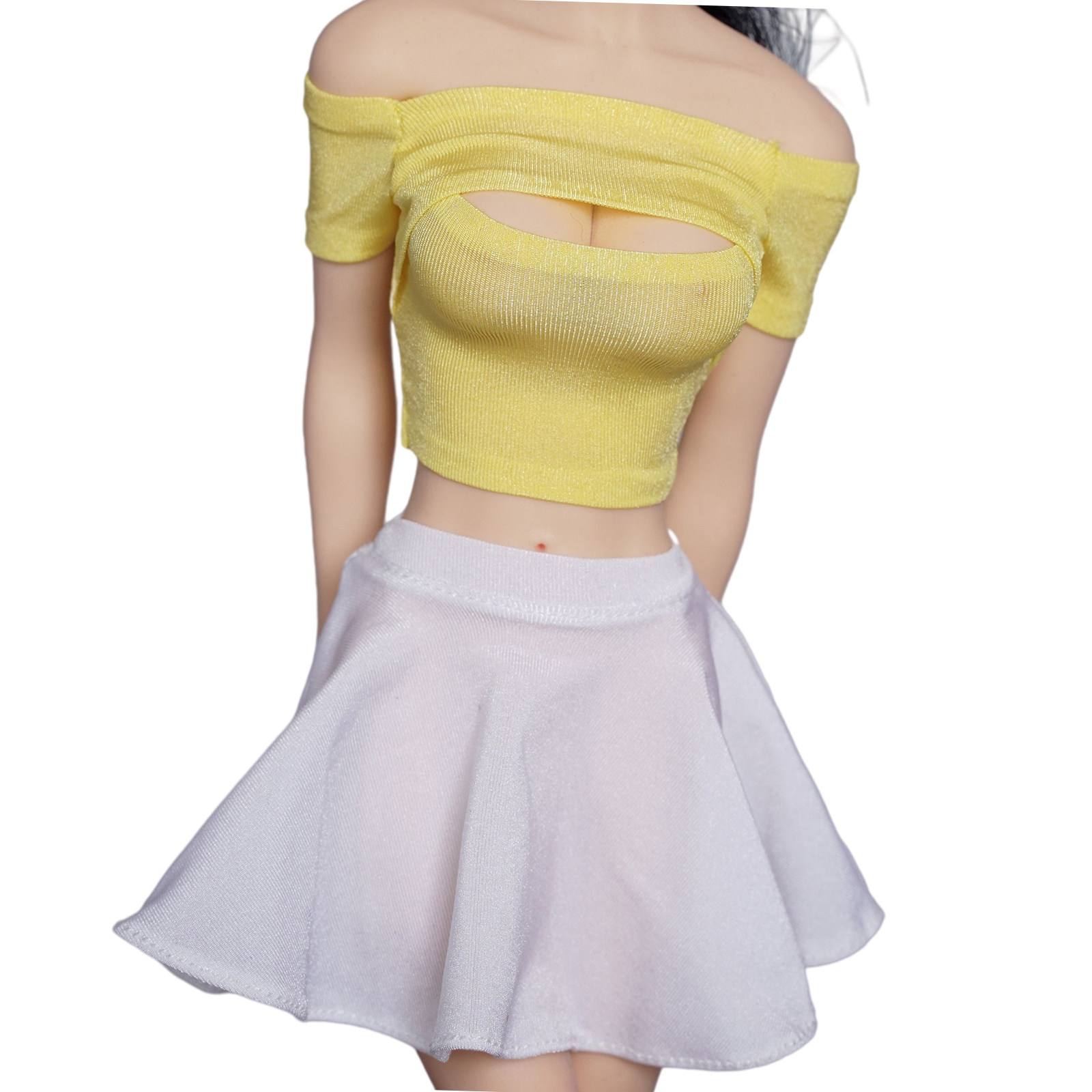 1/6 Scale Female Fashion Short Sleeves Shirts Tops & High Waist Pleated Skirt Outfits for 12'' Action Figures CY Girl Accessory