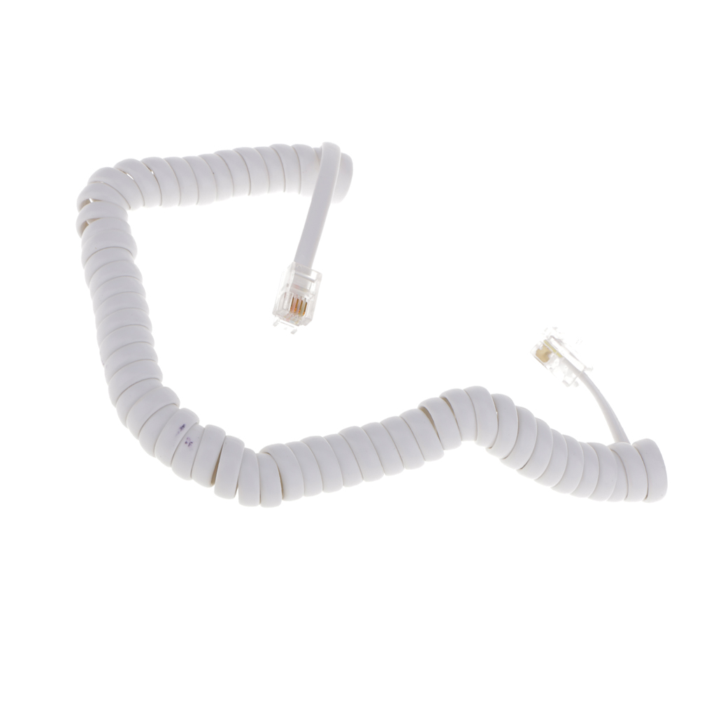 5.7ft Telephone Handset Extension Cord Curly Line Cable RJ11