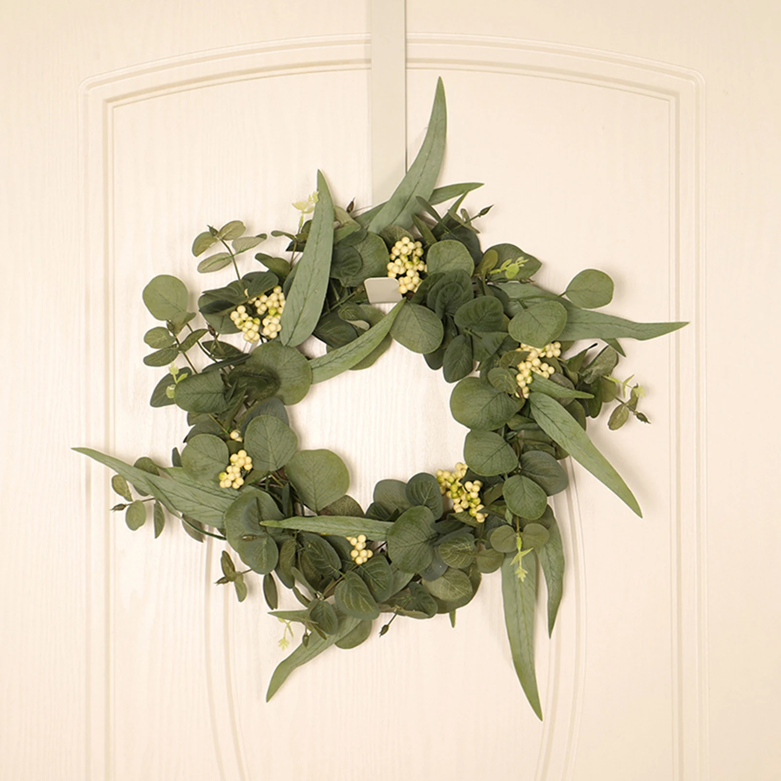 Artificial Eucalyptus Wreath Leaves Wreath for Front Door Wall Home Decor Festival Celebration