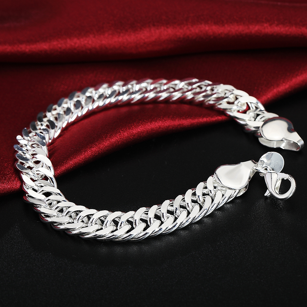 Heiße 925 Sterling Silber Armbänder 10 MM Ferrero wilde klassische Herrenkette für Frau Hochzeit Party Weihnachtsgeschenk Modeschmuck – Detail 3