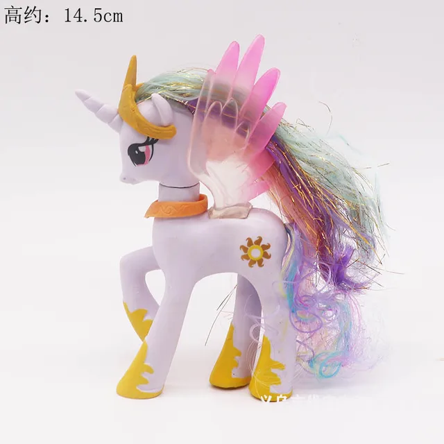My Little Pony 14cm Cartoon Rainbow Horse Anime Action Figure Model Kids  Gift US