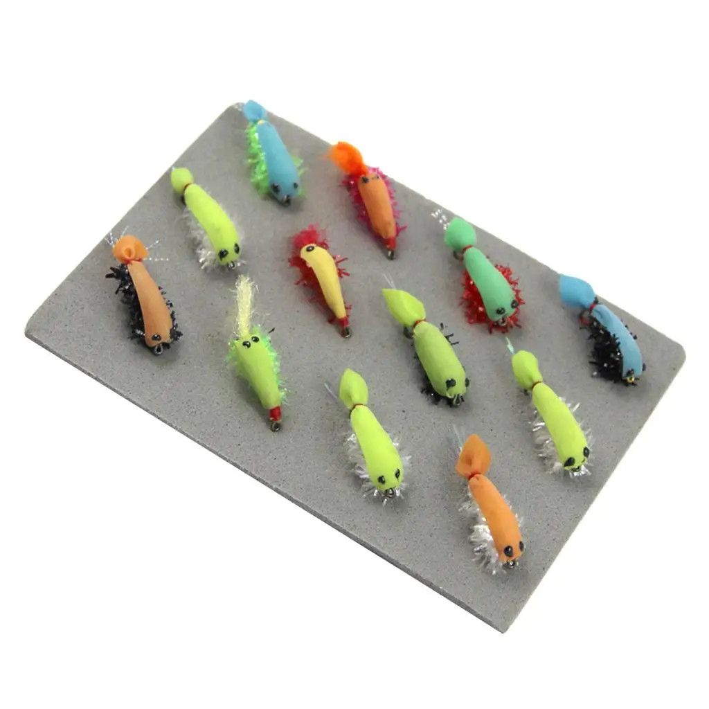12pcs  Fishing Lures Shrimp Flies Trout Salmon Flies Artificial Insects Made Of High Quality High Carbon Steel And Feathers