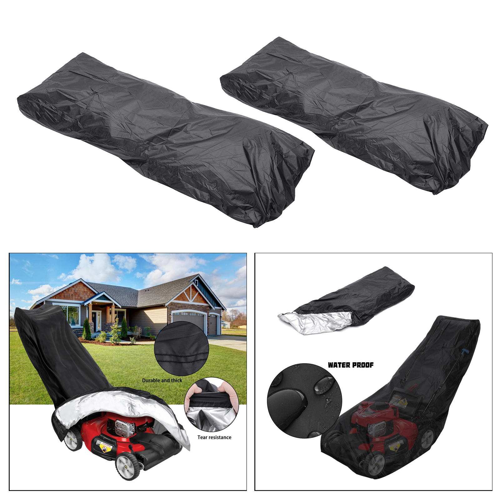 Waterproof Dust Rain Proof Outdoor Garden UV protected Lawn Mower Cover Garden Lawn Mower Cover