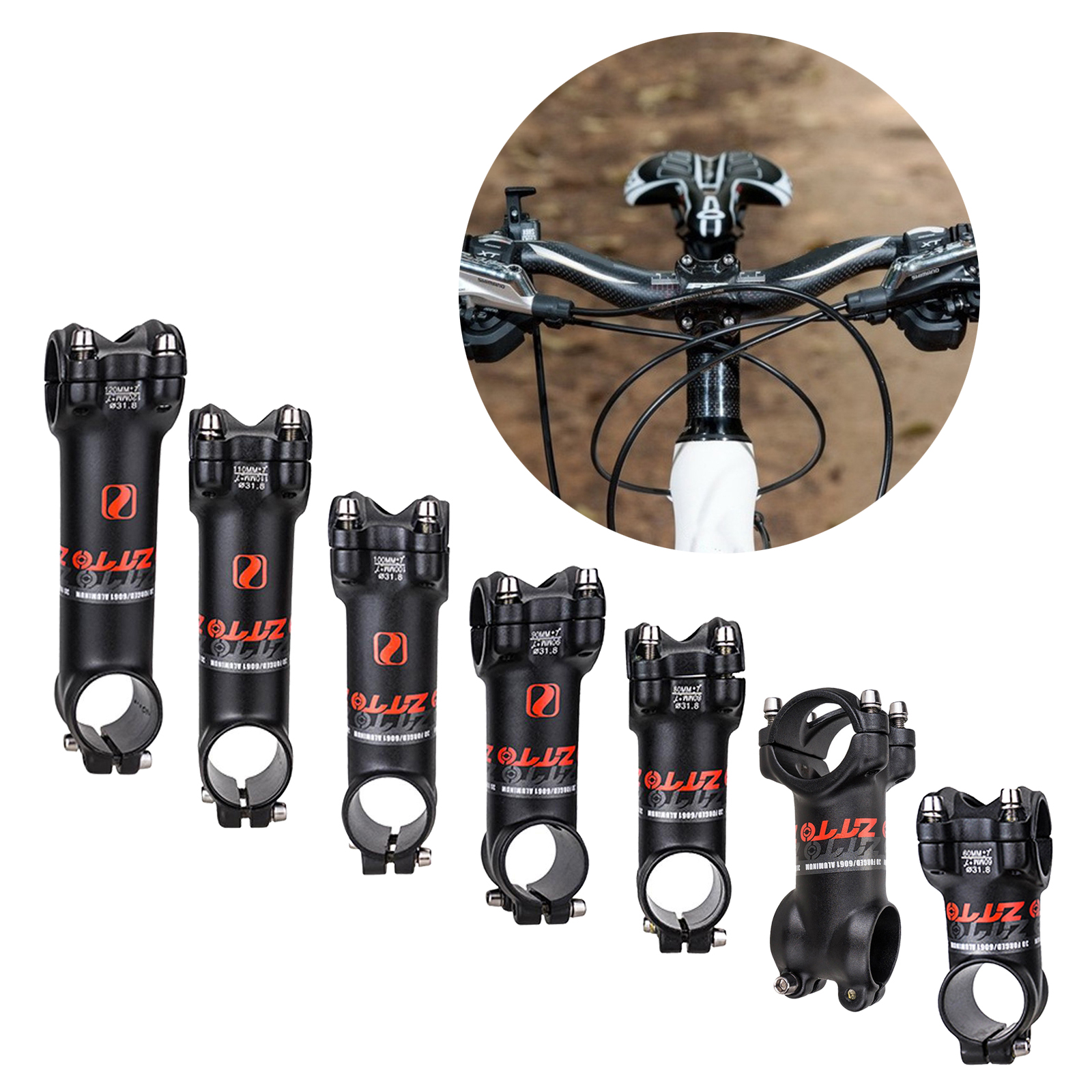 Bicycle Stem Mountain Road Bike Stem Ultralight Stem 31.8mm Handlebar Stem 7 Degree 60 70 80 90 100 110 120mm Bike Stem