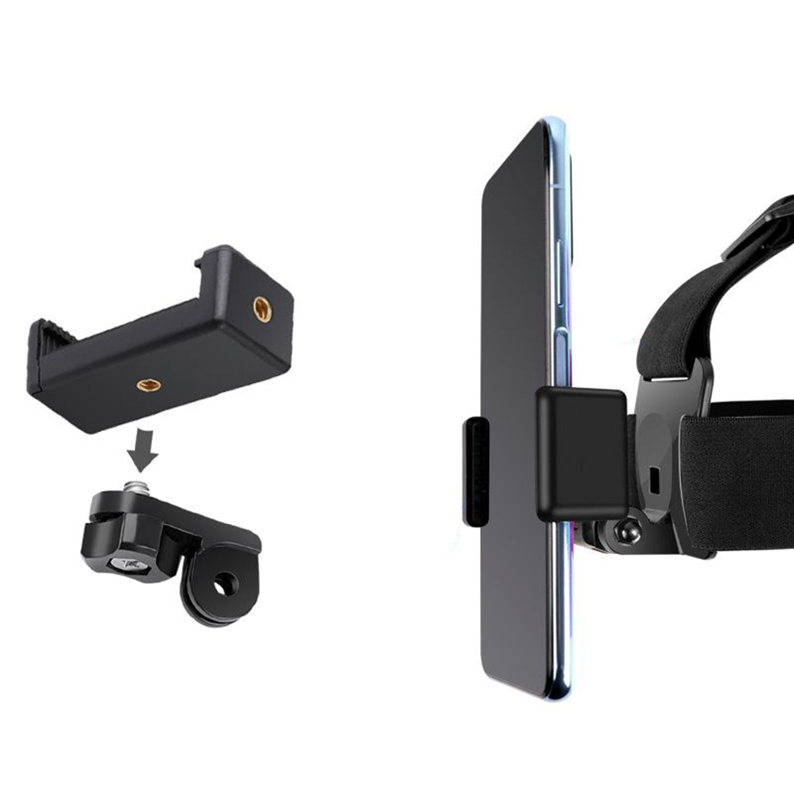 Multi-Function Adjustable Belt Cellphone Head Mount Strap Holder Harness for Action Cam/Sports Camera/Cell Phone/Smartphone