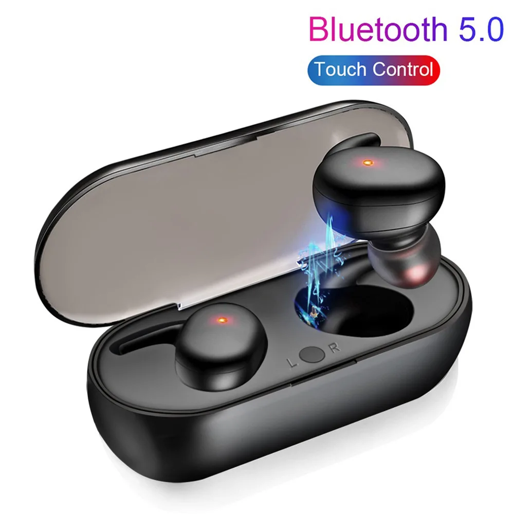 True Wireless Earbuds Bluetooth 5.0 Headphones in-Ear Mini Headset for Sport Extra Bass Stereo Earphones HD Sound