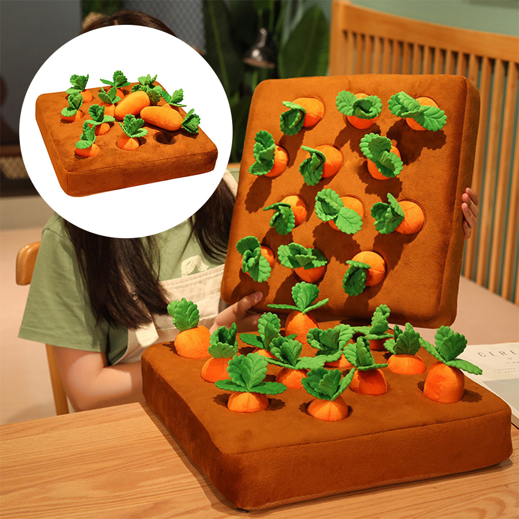 Carrot Plush Toy Montessori Toys for 1 Year Old Toddlers Creative Pull Up Carrots Plush Toy