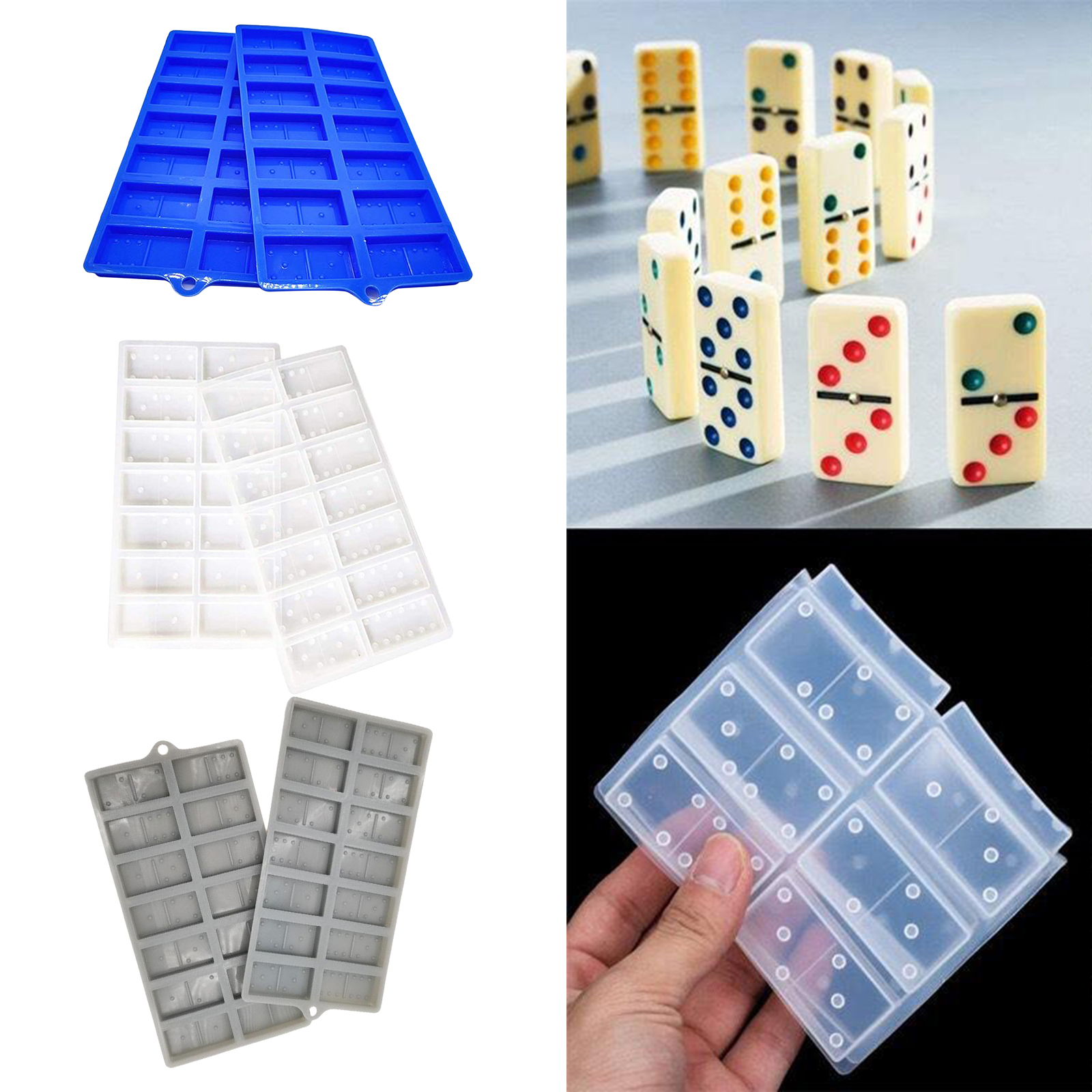 Domino Casting Mold Chocolate Bar Dominoes Mould DIY Soap Molds Accessories