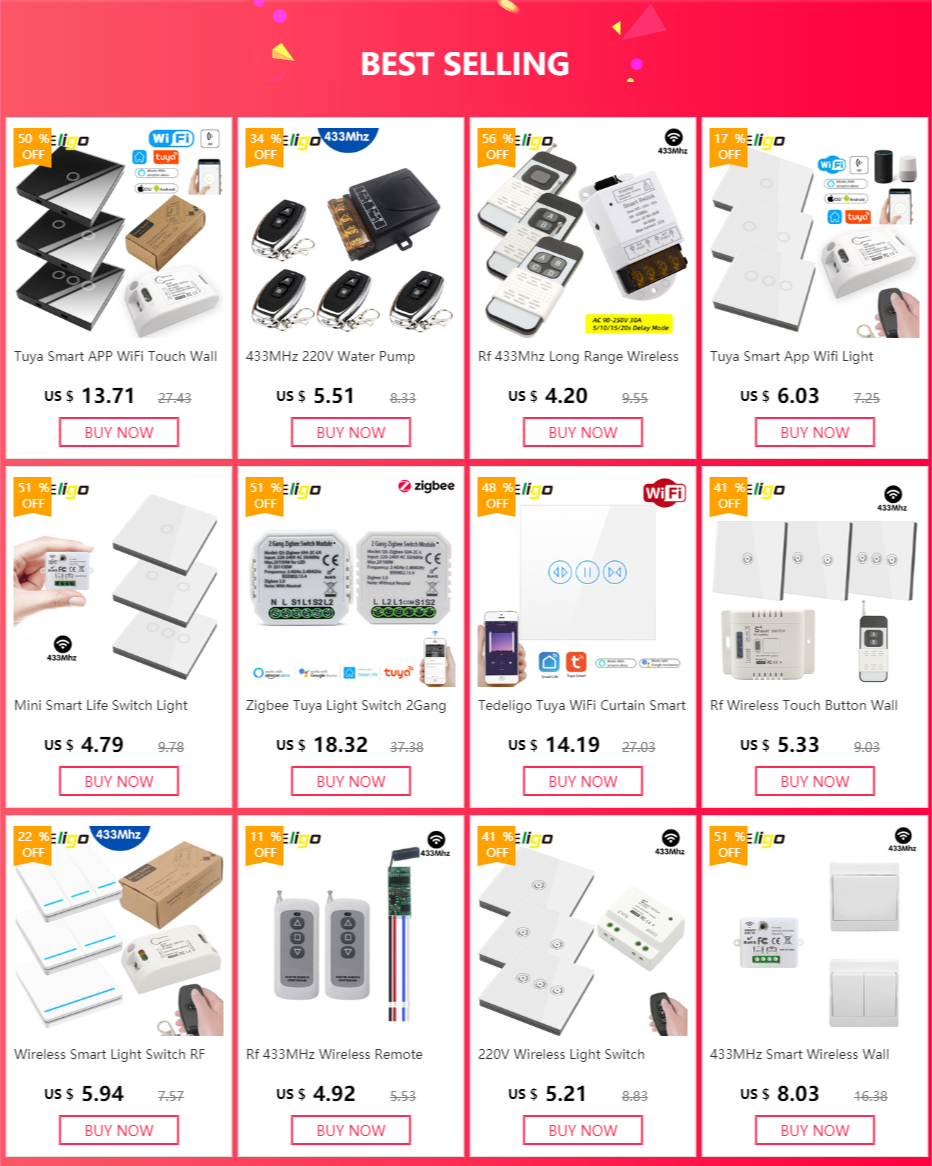 interruptor inteligente rf módulo de controle remoto sem fio ac transmissor onoff para ventilador de aquecedor de led