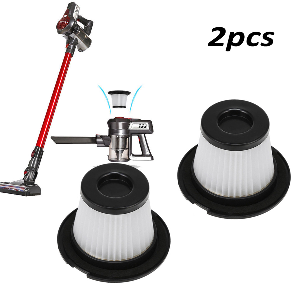 2pcs Filters For Dibea   C17 T1 Vacuum Cleaner Replacement Parts White+Black Home Cleaning Tool Accessories High Quailty