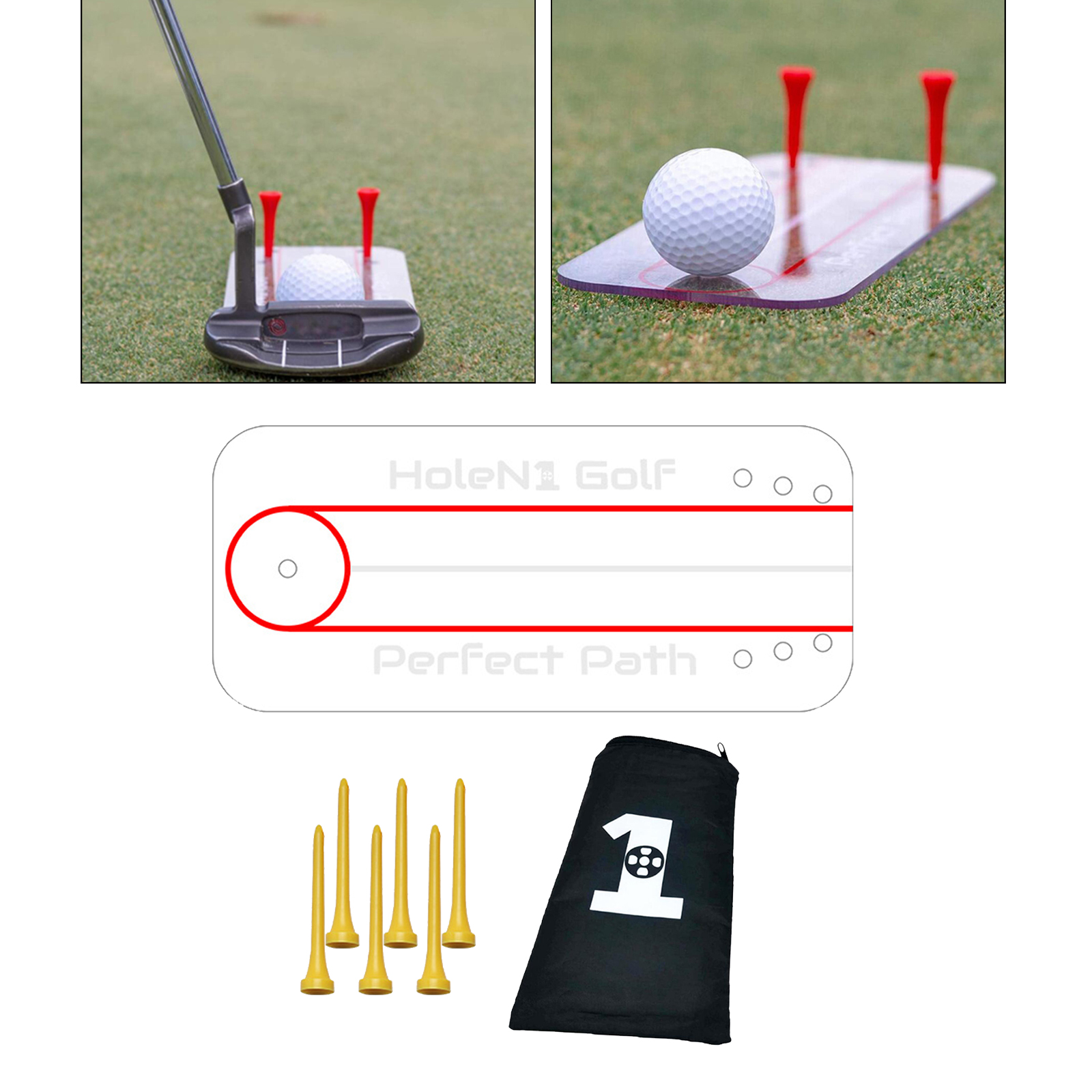 Golf Swing Straight Practice Golf Putting Mirror Alignment Training Aid Swing Trainer Eye Line Golf Accessories