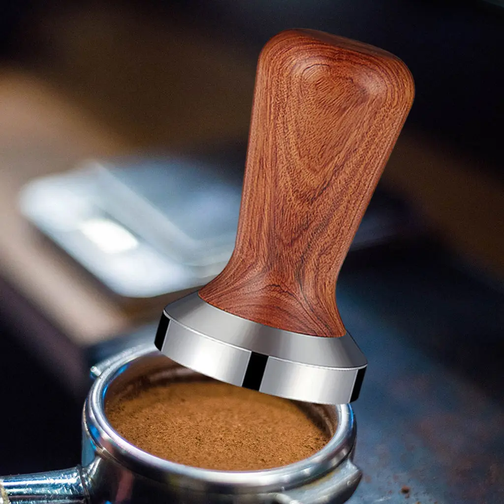 Wooden Handle Espresso Coffee Tamper Stainless Steel Coffee for Coffee Maker