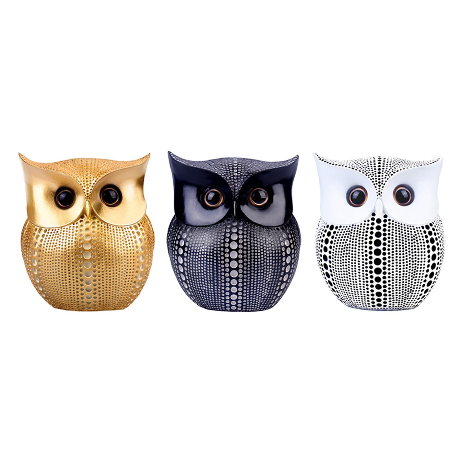 Creative Piggy Bank Owl Shaped Figurines Art Decoration Money Saving Box Ornament Miniatures Handcraft Nordic Style Kids Gifts