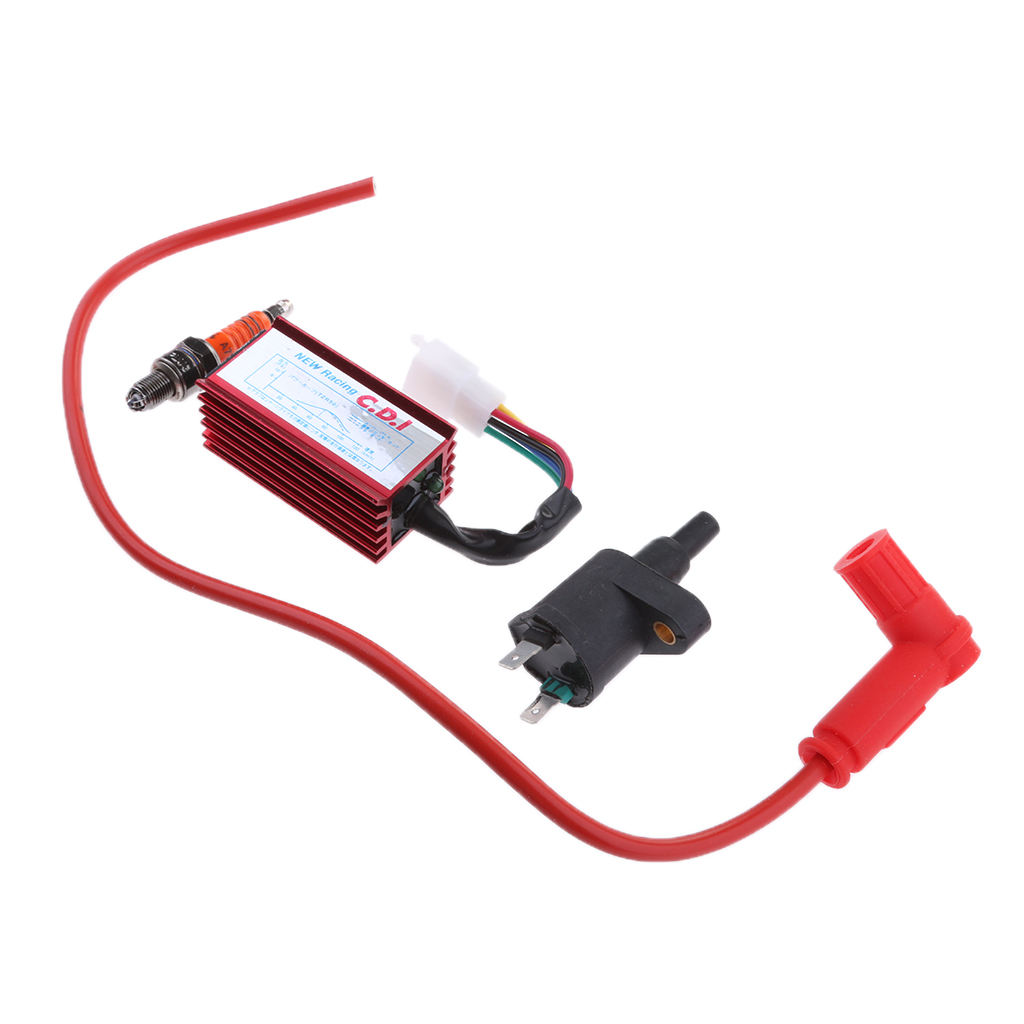 High Performance Ignition Coil Racing Ignition Coil 5 Pin CDI Spark Plug for Chinese Pit Dirt Bike ATV Quad