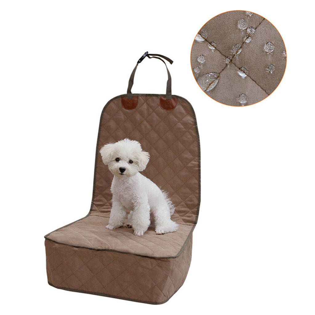 Waterproof Dog Front Bench Car Seat Cover Suede with Buckle & Belt Mat Resistant Dirty Pad for SUV Small to Medium Accessories