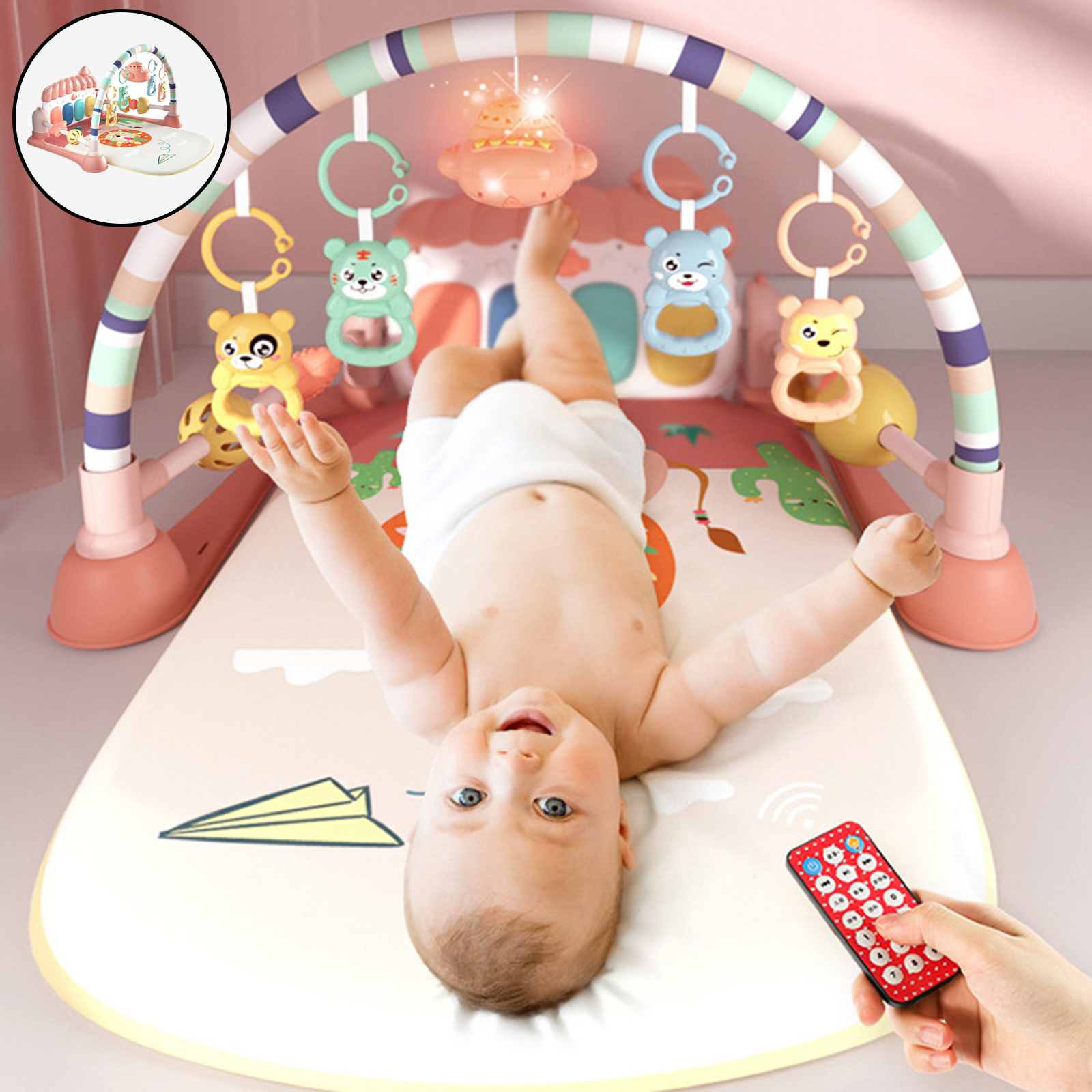 Baby Play Music Mat Carpet Toys Kid Crawling Play Mat Game Develop Mat with Piano Keyboard Infant Rug Early Education Rack Toy