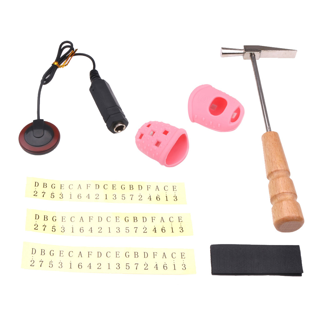 Kalimba Thumb Piano Tuner Hammer Tool+Fingertip Protector+Note Sticker+Piezo