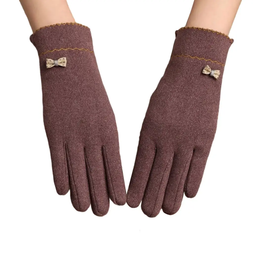 Women Winter Gloves with Sensitive Touch Screen Bowknot for Women Girls