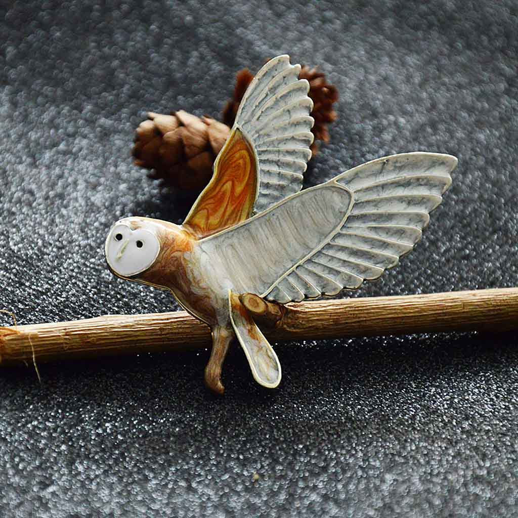 Enamel Crystal Rhinestone Owl Bird Brooch Pin Insect Lapel Pin Brooch