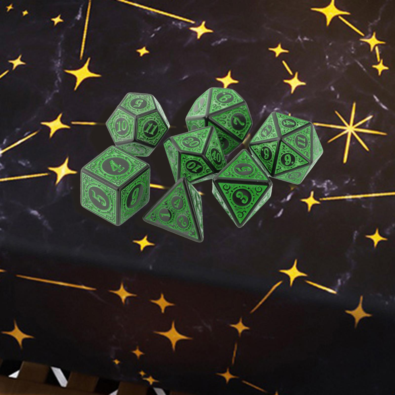 7 Pieces DND Dice Set Polyhedral Dice for Role-Playing Board Game MTG RPG