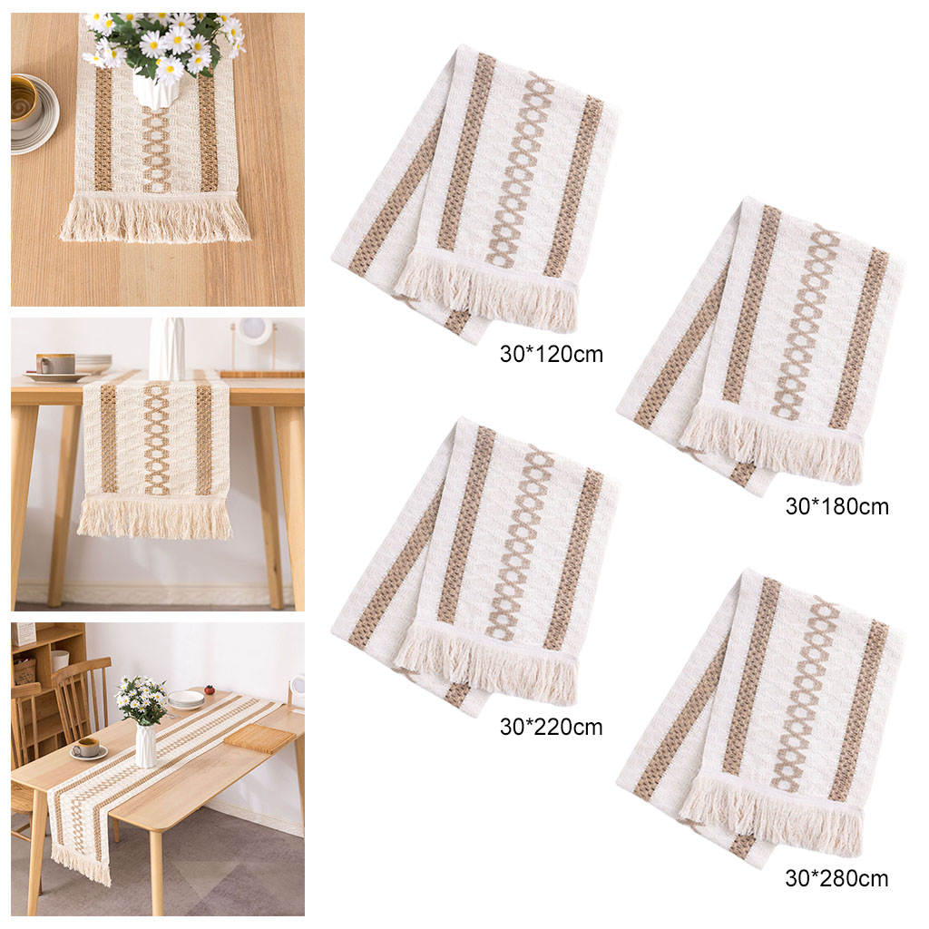 Lace Macrame Table Runner Hollow Tassels Crochet Table Runners