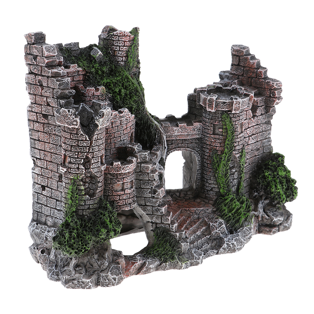 Castles Aquarium Decorations Resin Castle Villa Ornaments Fish Tank Aquarium Accessories